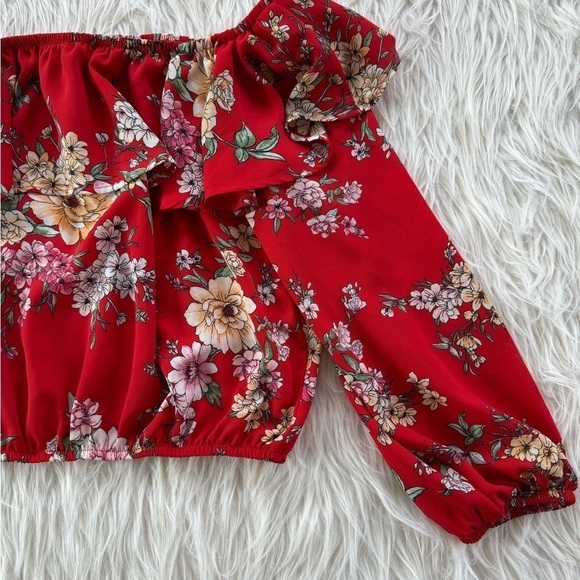 Women’s Penelope Red Long Sleeve Blouse size Large - Picture 4 of 5